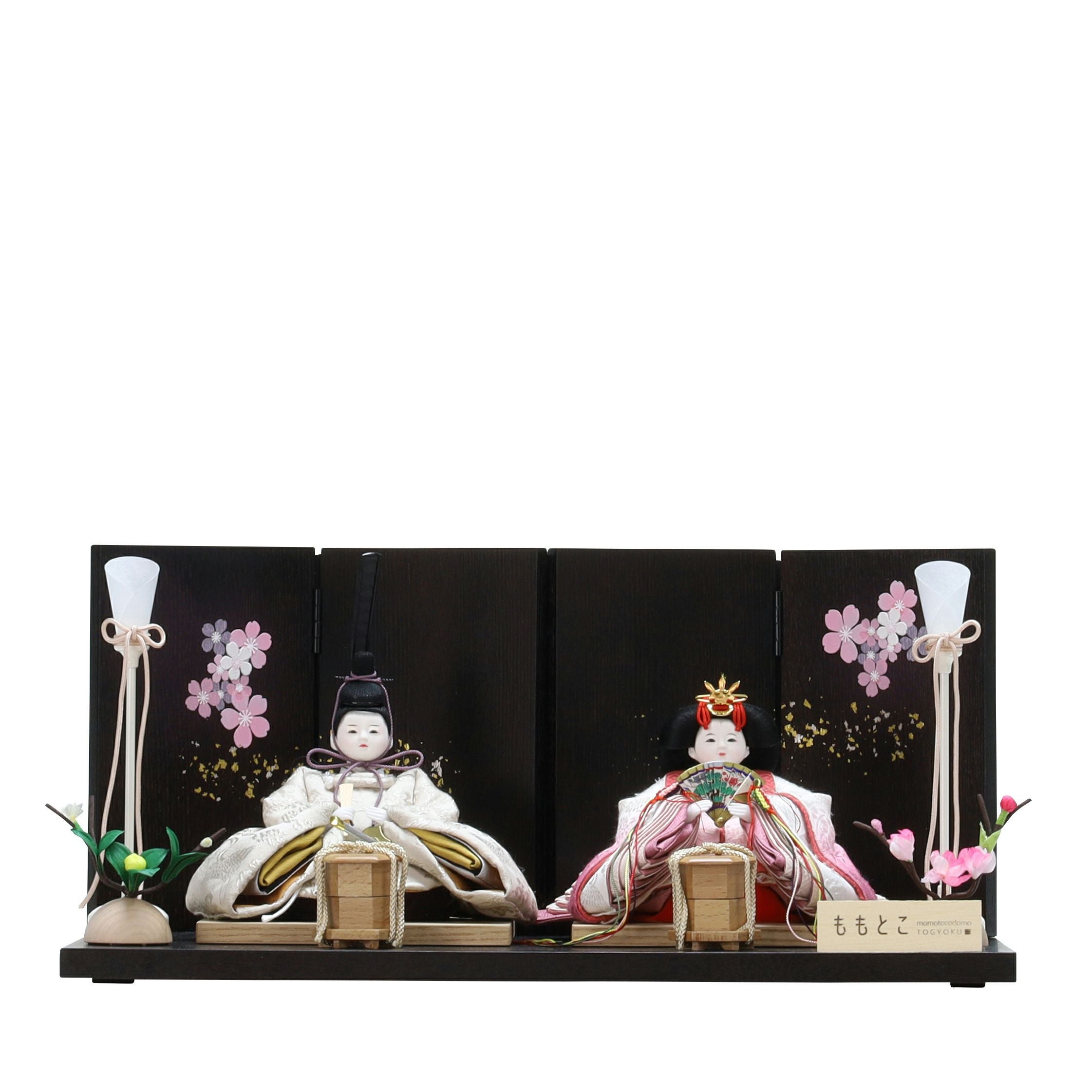 ももとこ 親王飾り「さくらの・草木染」