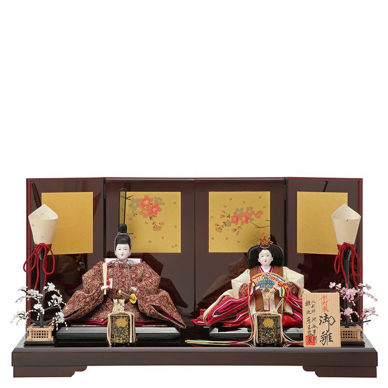 龍村裂 親王飾り「龍村裂・葡萄唐草」