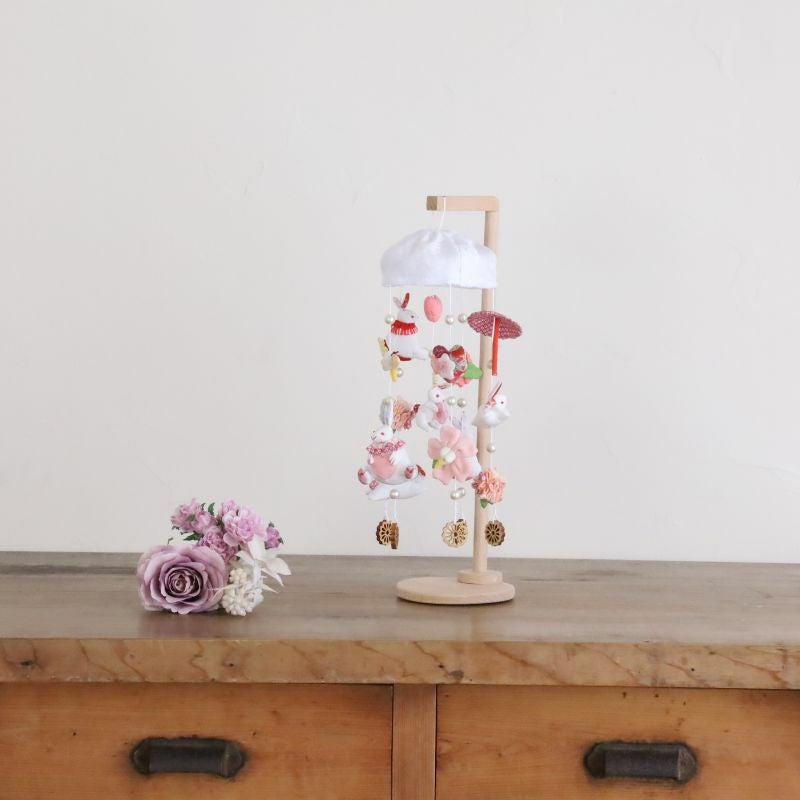 ひなつるし飾り「ﾐﾆうさぎっ子　白」