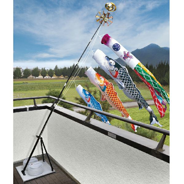 風舞い鯉1.5M6点【ﾌﾟﾚﾐｱﾑﾍﾞﾗﾝﾀﾞｽﾀﾝﾄﾞｾｯﾄ】 | 風舞い | 人形の東玉