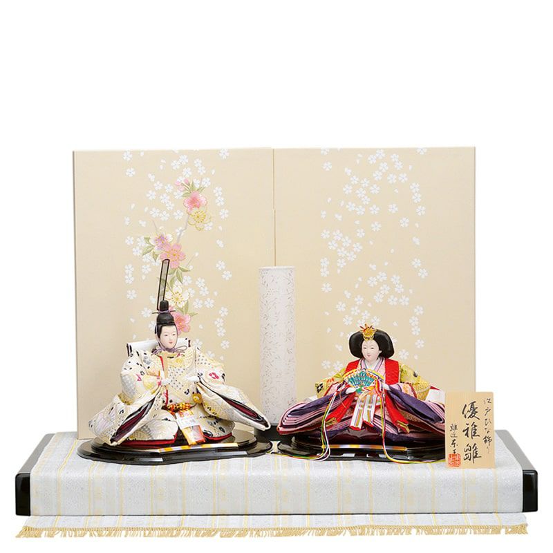 優雅 親王飾り「白夢桜」 | トラディショナル 親王飾り | 人形の東玉