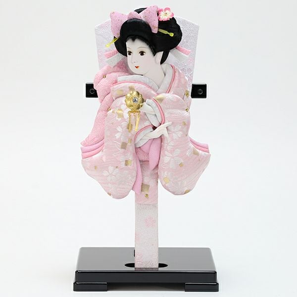 正月飾り 羽子板「壁掛け：9号美月/ブラウン」 | 壁掛け額入り | 人形