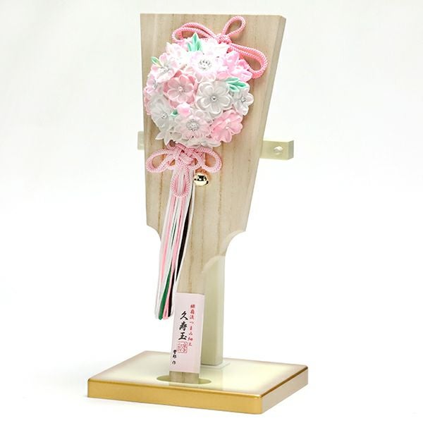 正月飾り 羽子板「10号久寿玉無垢ピンク桜NT」 | 出し飾り | 人形の東玉