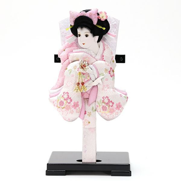 正月飾り 羽子板「壁掛け：9号美月/ピンク」 | 壁掛け額入り | 人形の東玉