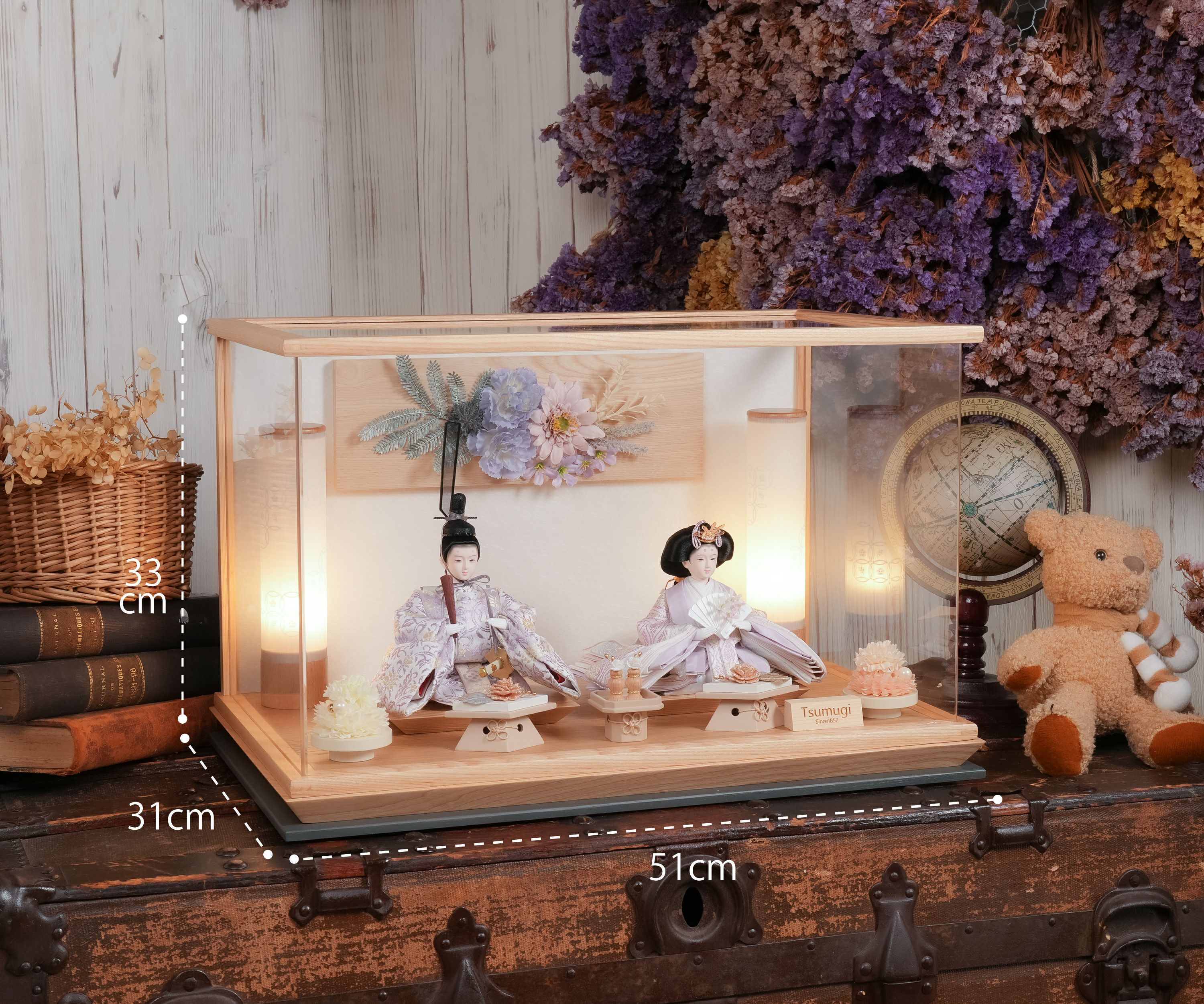 ケース入り 親王飾り「葵」 | つむぎ ケース入飾り | 人形の東玉
