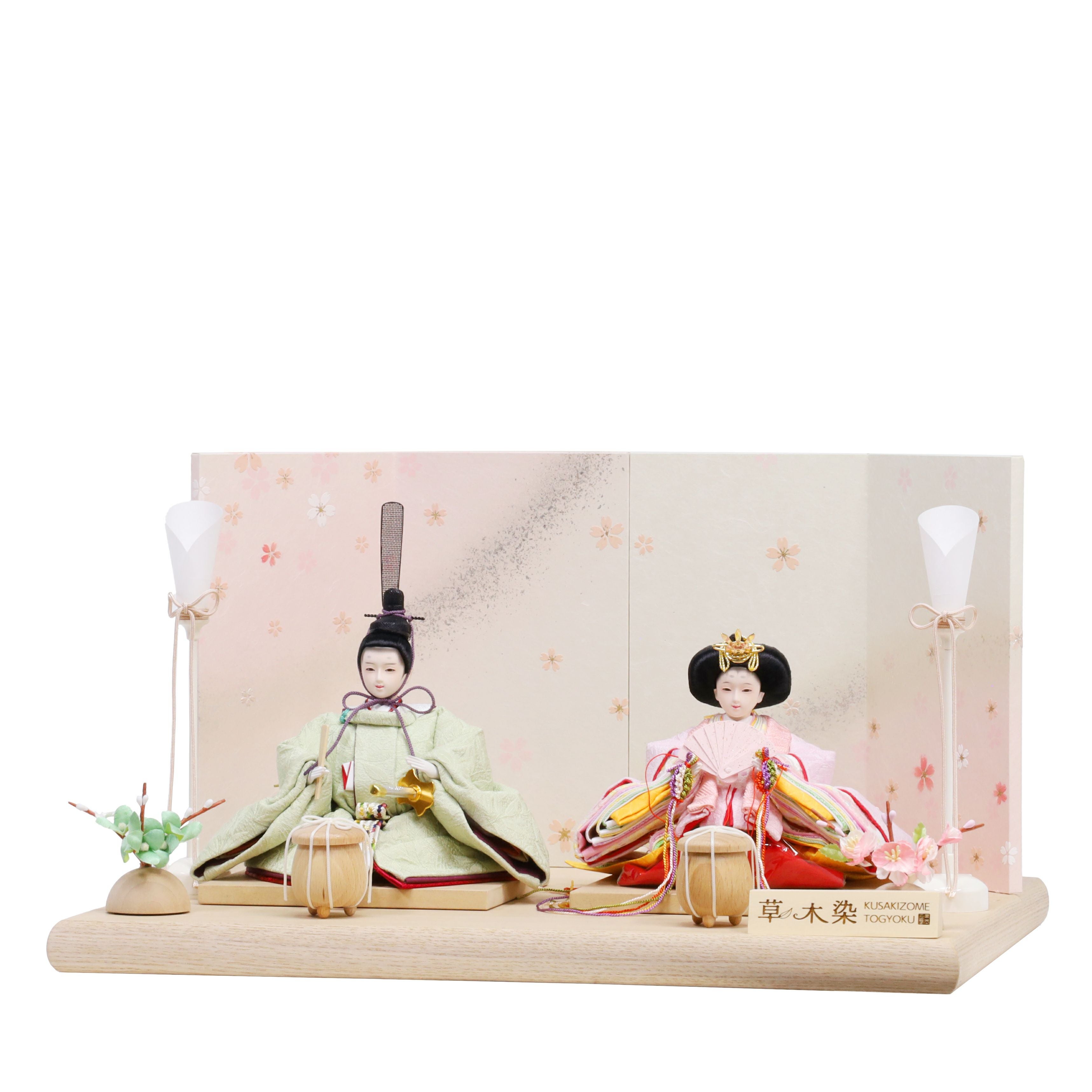 草木染 親王飾り さくらいろ | トラディショナル 親王飾り | 人形の東玉
