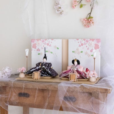雛人形東之華 親王飾り 桜の舞