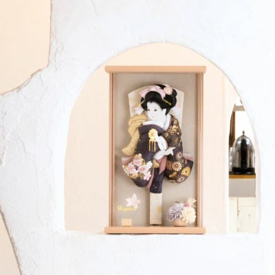 壁掛け羽子板飾り-美月